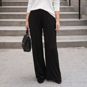 Ribbed Black Pants Size XL Stretchy Comfortable Leggings Casual Trousers